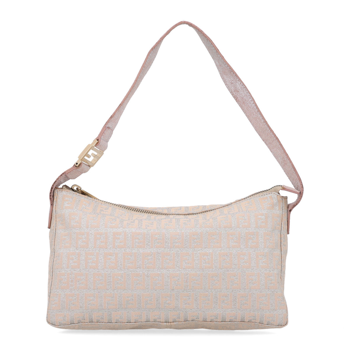 Metallic Jacquard Zucchino Vitello Pochette Cipria Argento Grigio