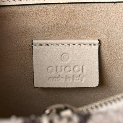 Gucci GG Supreme Monogram Snakeskin Flower Embroidered Medium Dionysus Shoulder Bag Beige Orange 6 of 11