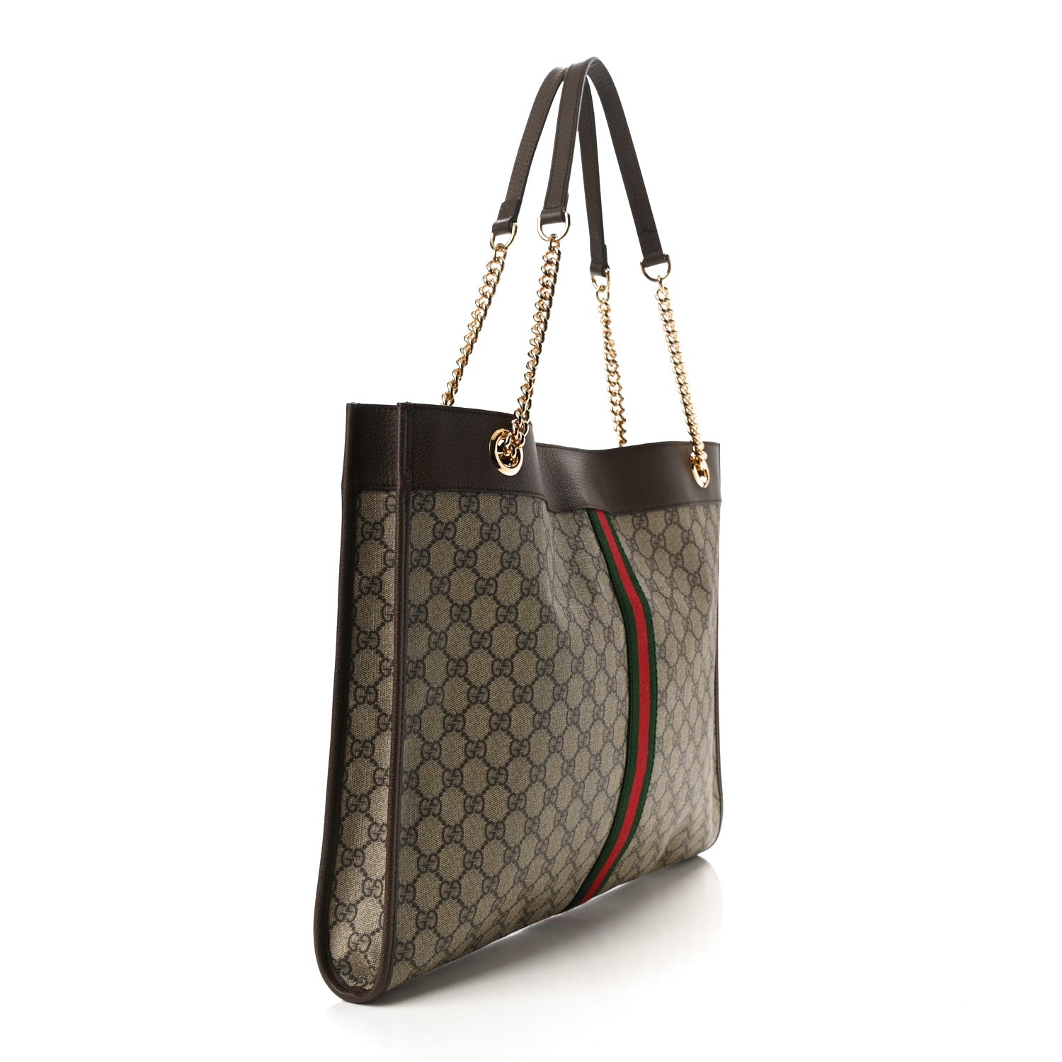 Gucci GG Supreme Monogram Large Rajah Chain Tote Beige New Acero 4 of 11