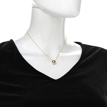 Tiffany 18K Yellow Gold Platinum Diamond Etoile Ball Pendant Necklace 2 of 6