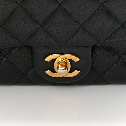 Chanel Shiny Sheepskin Quilted Mini Trapezio Flap Black 16 of 16