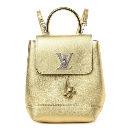 Louis Vuitton Metallic Calfskin Lockme Mini Backpack Gold 1 of 9