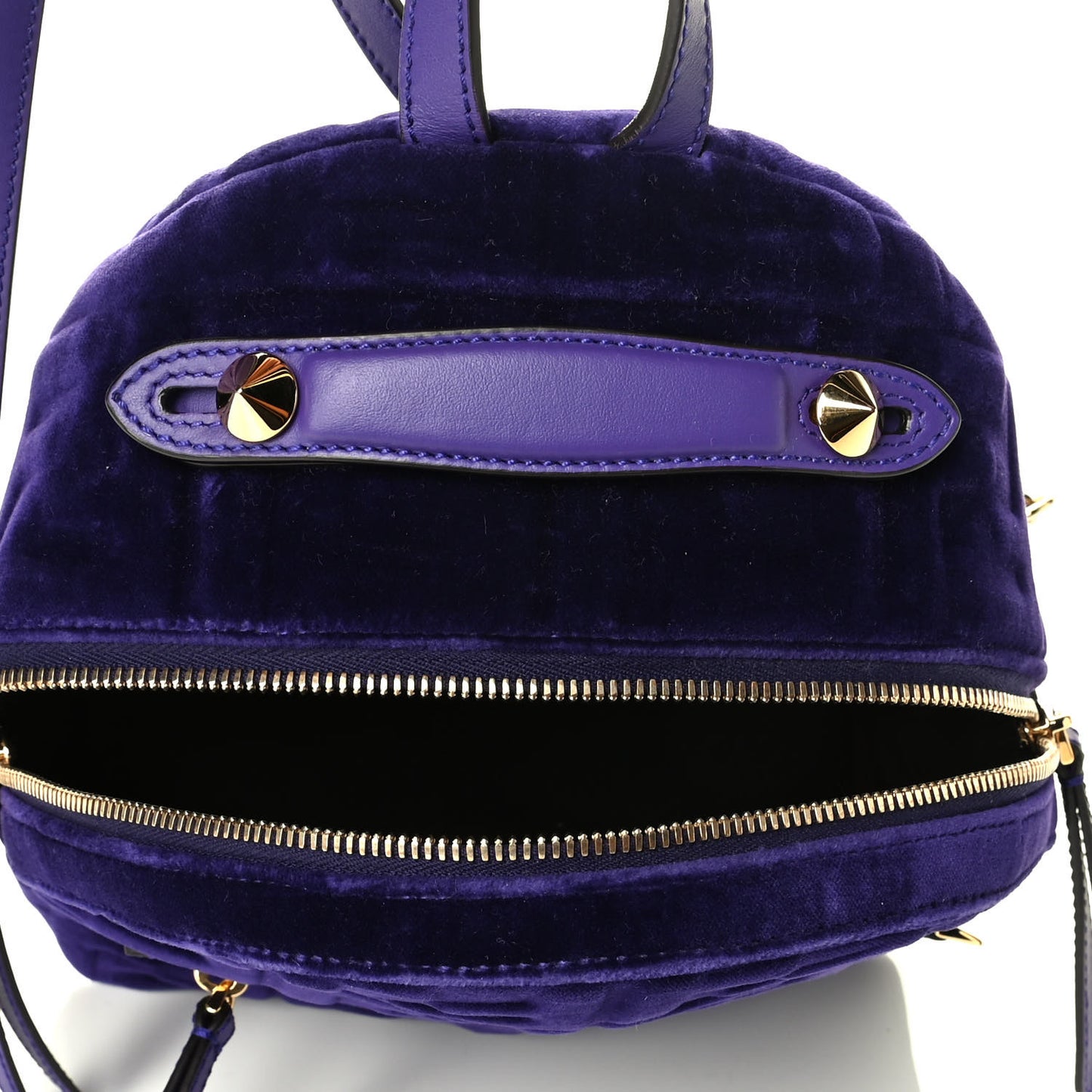 Velvet Vitello Century FF Embossed Mini Backpack Viola Plus