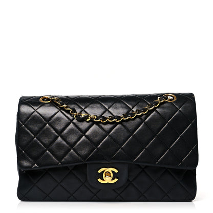 Chanel Lambskin Quilted Medium Double Flap Black 1 of 16