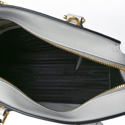 Prada Saffiano Soft Calfskin Double Handle Satchel White 5 of 8