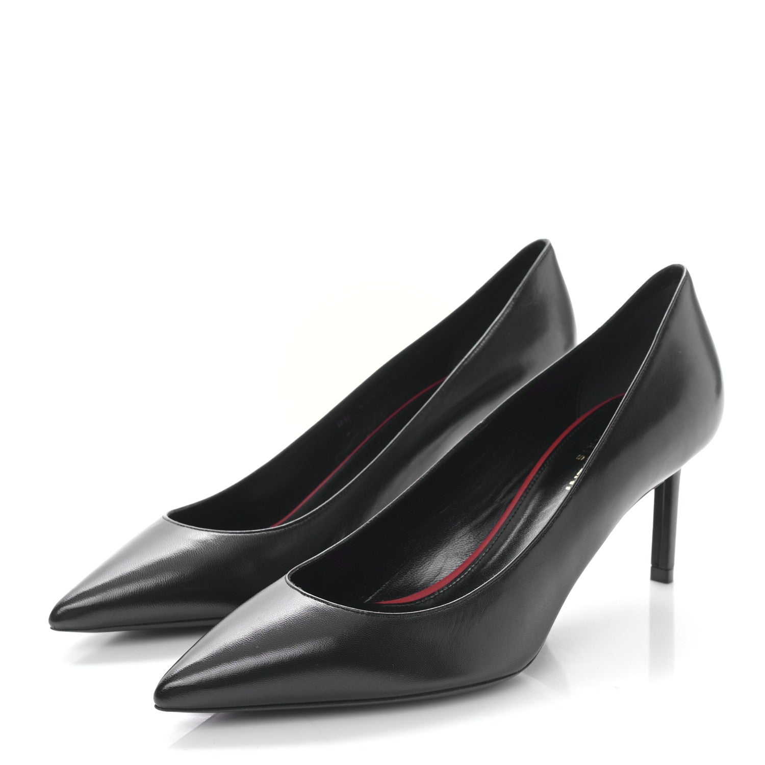 Saint Laurent Calfskin Anja 85 Pumps 37 Black 3 of 9