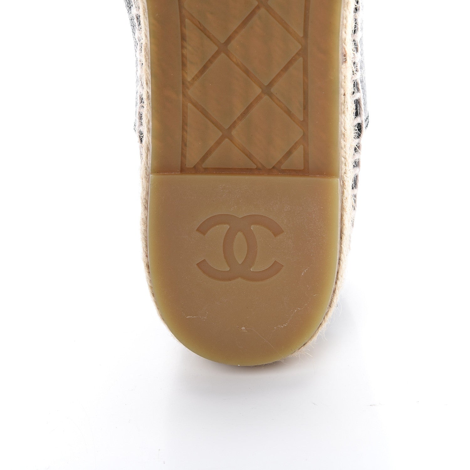 Chanel Grained Calfskin CC Espadrilles 41 Black 8 of 10