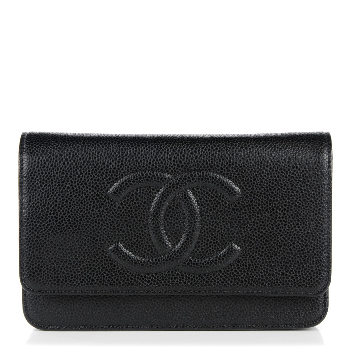 Chanel Caviar Timeless CC Wallet on Chain WOC Black 1 of 9