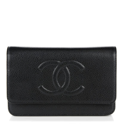 Chanel Caviar Timeless CC Wallet on Chain WOC Black 1 of 9