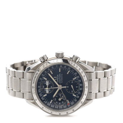 Omega Stainless Steel 39mm Speedmaster Triple Calendar Chronograph Automatic Watch Blue 3523.80 2 of 5