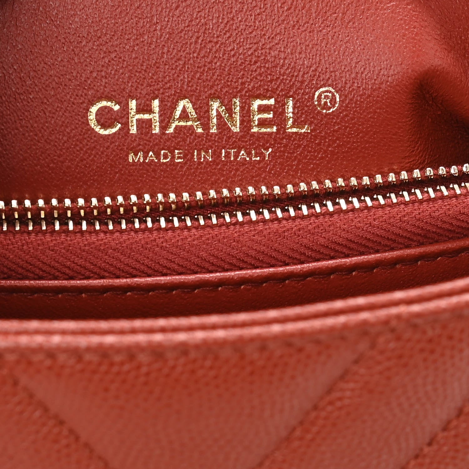 Chanel Caviar Lizard Chevron Quilted Small Coco Handle Flap Dark Orange 6 of 11