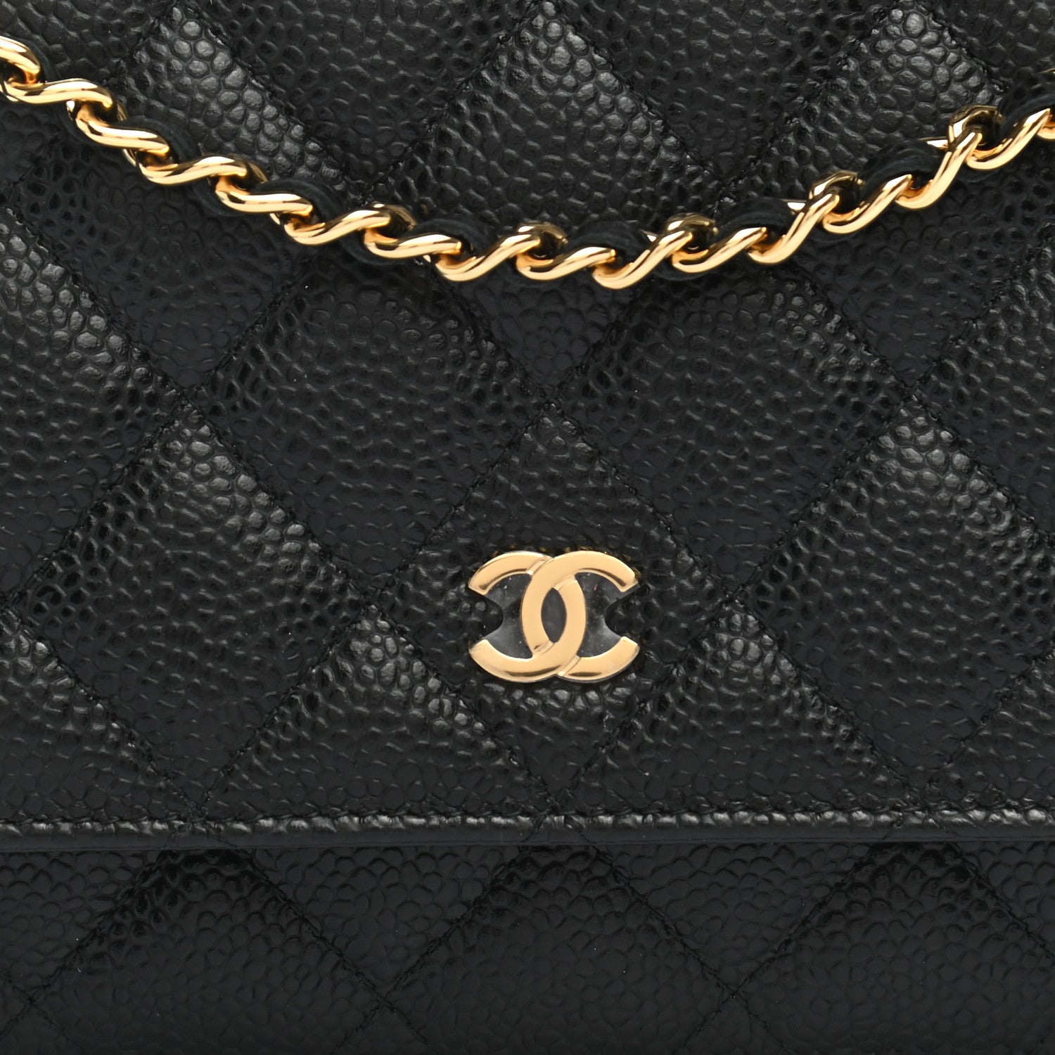 Chanel Caviar Quilted Wallet On Chain WOC Black 8 of 12