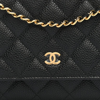 Chanel Caviar Quilted Wallet On Chain WOC Black 8 of 12