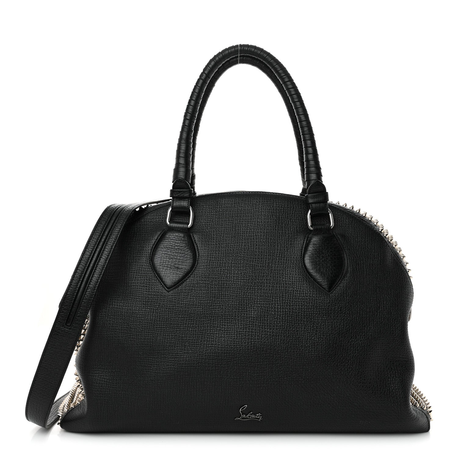 Christian Louboutin Calfskin Panettone Spiked Large Ranch Black 1730222 ...