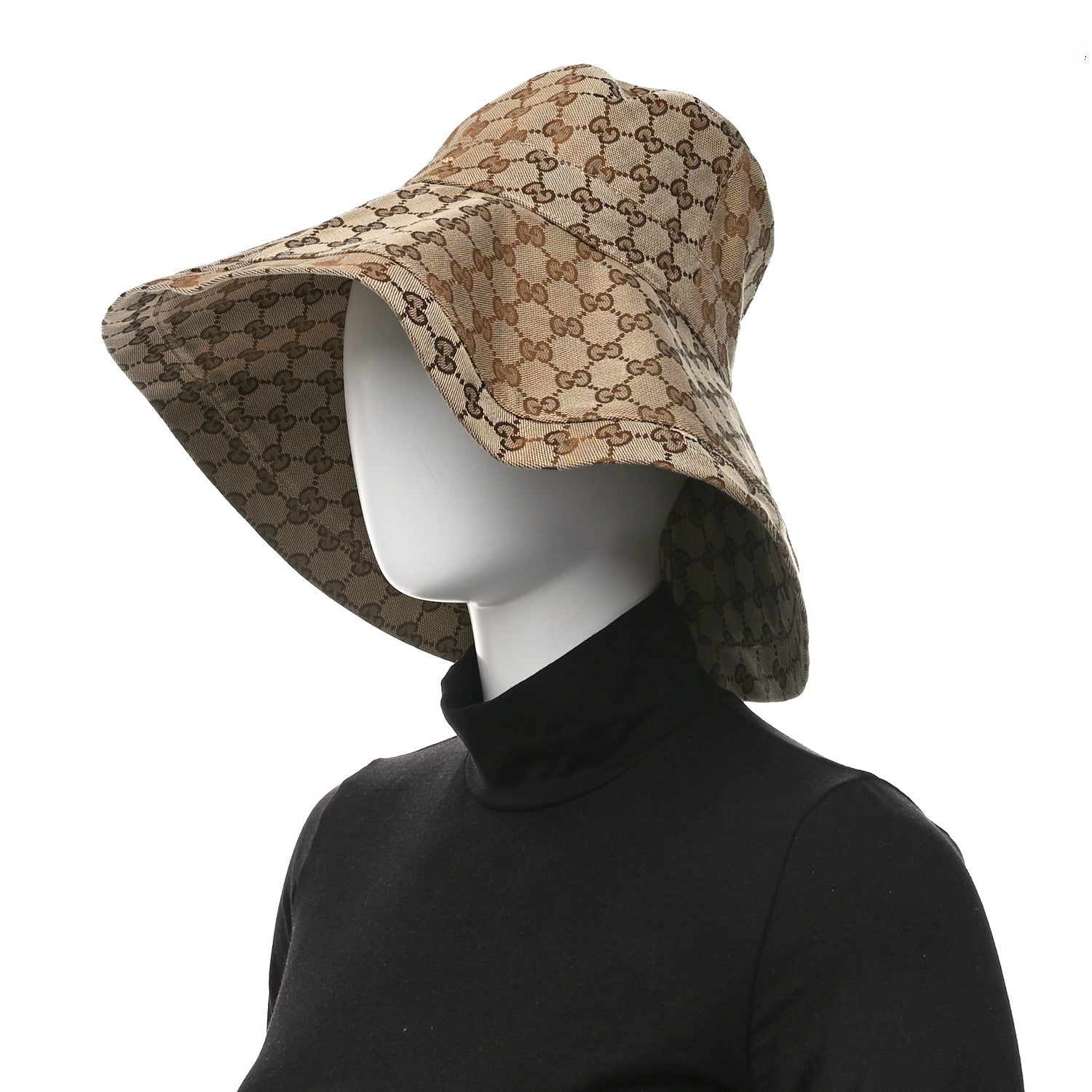 Gucci Monogram Wide Brim Hat M Beige 2 of 11