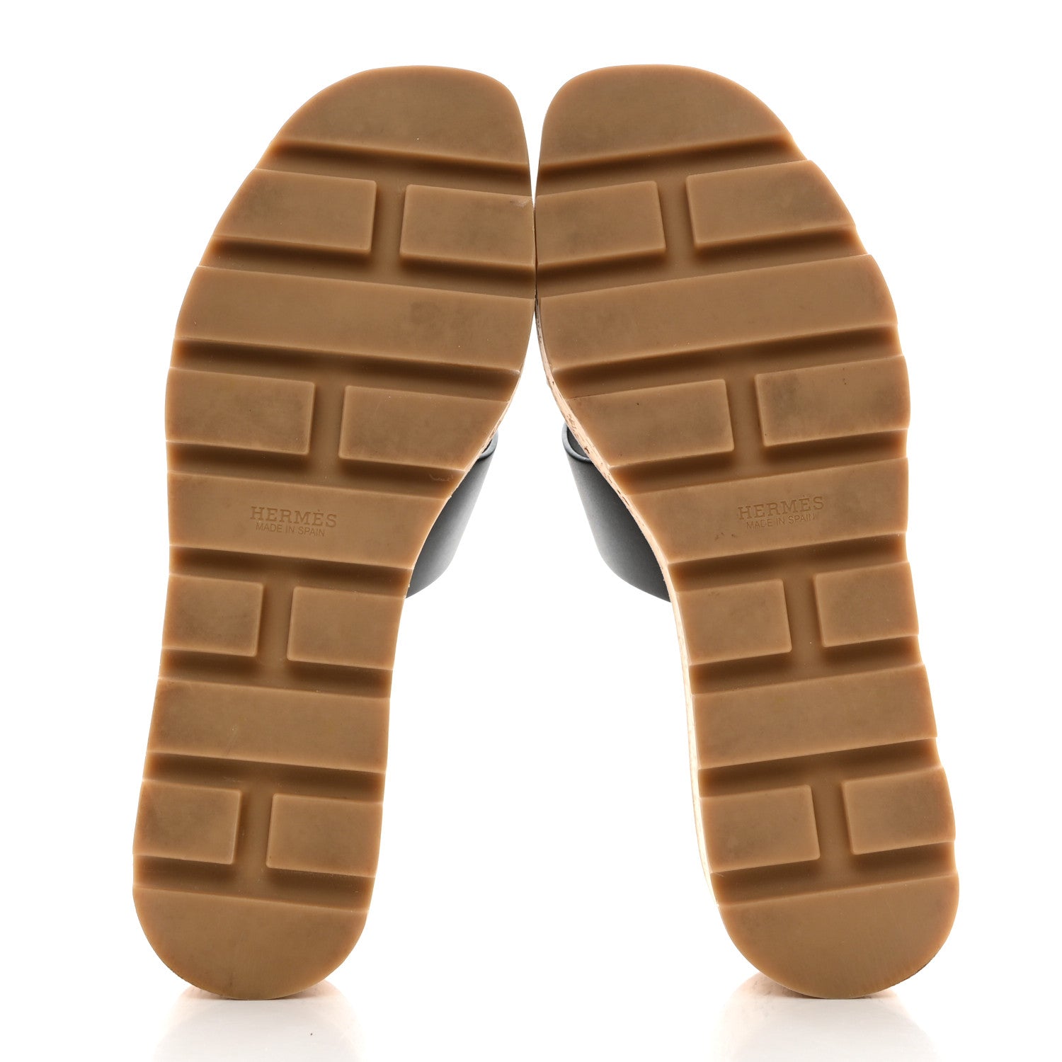 Hermes Calfskin Cork Eze 30 Sandals 37 Black 5 of 9