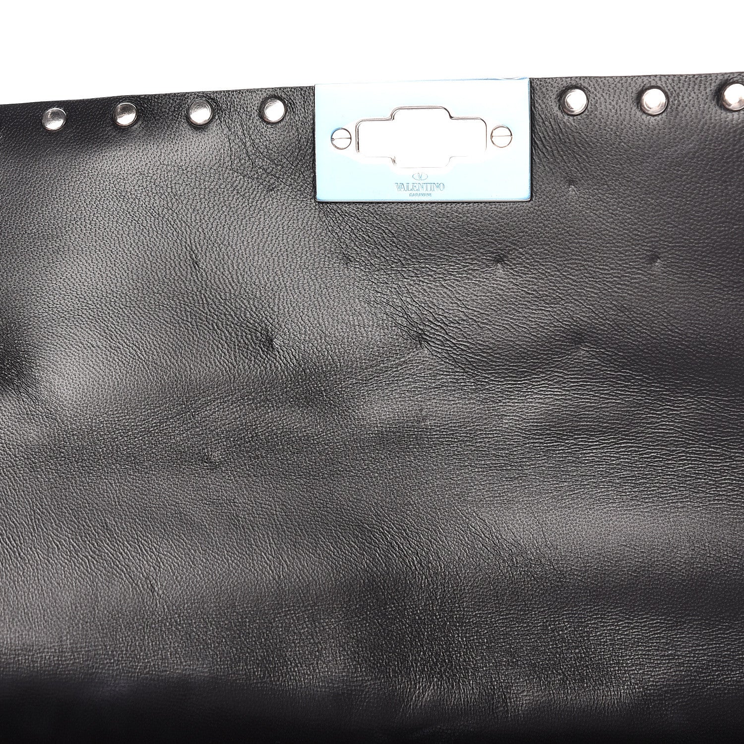 Valentino Garavani Metallic Nappa Medium Rockstud Spike Shoulder Bag Silver 7 of 11