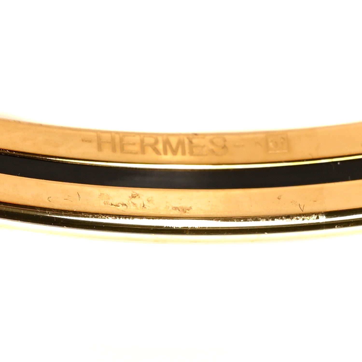 Hermes Enamel Printed Extra Narrow Voltes Et Pirouettes Losanges Bracelet 70 Indigo Multicolor 5 of 5