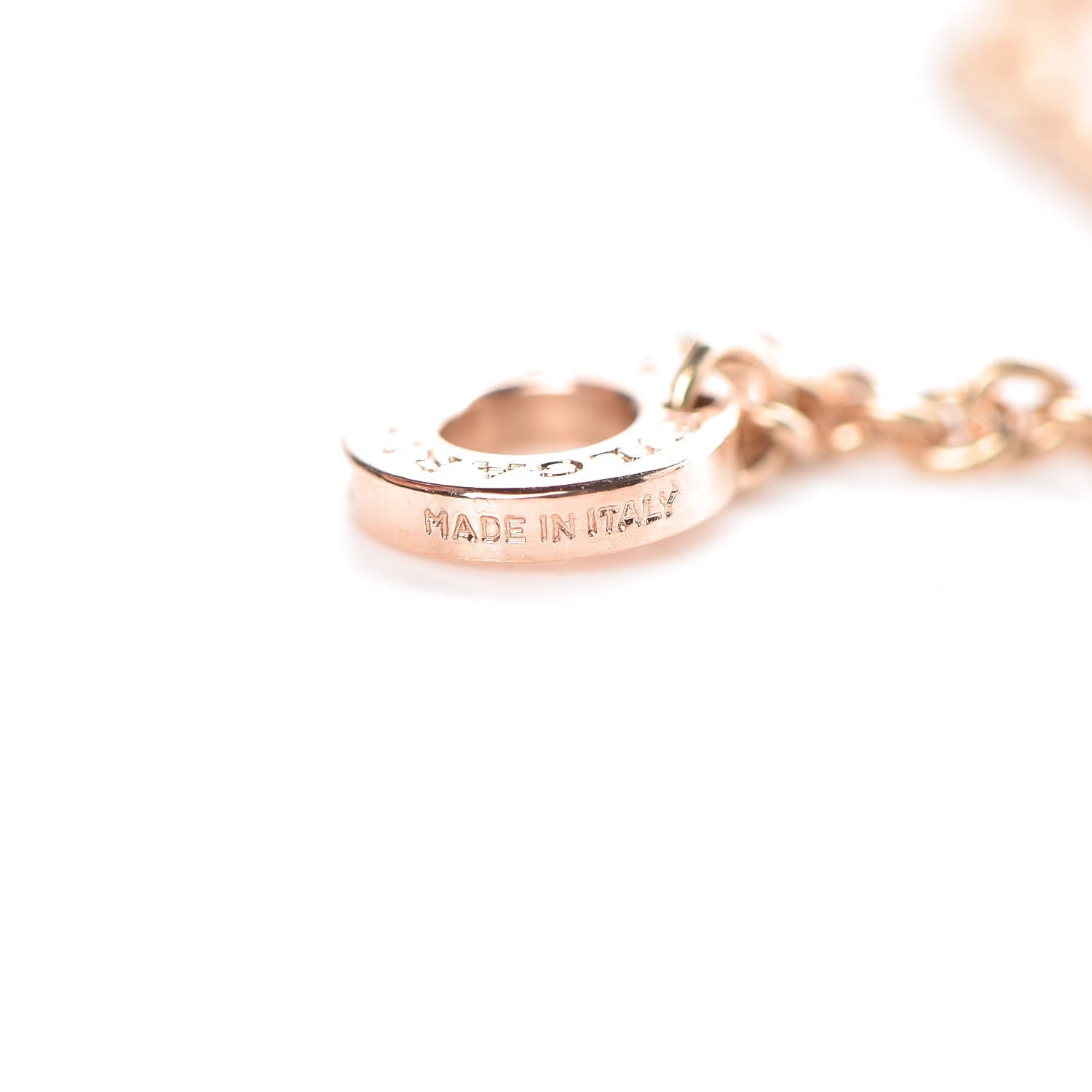 Bulgari 18K Rose Gold White Ceramic B.Zero1 Pendant Necklace 9 of 14