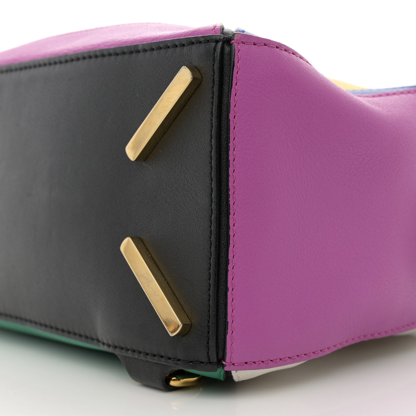 Calfskin Small Puzzle Bag Multicolor Black
