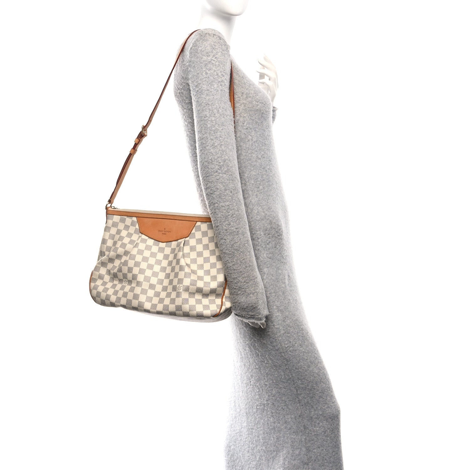 Louis Vuitton Damier Azur Siracusa MM 2 of 10