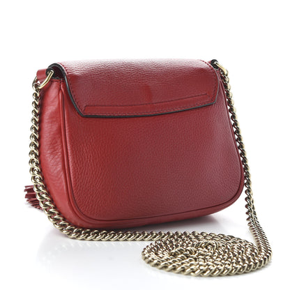 Gucci Pebbled Calfskin Small Soho Flap Crossbody Red 3 of 10