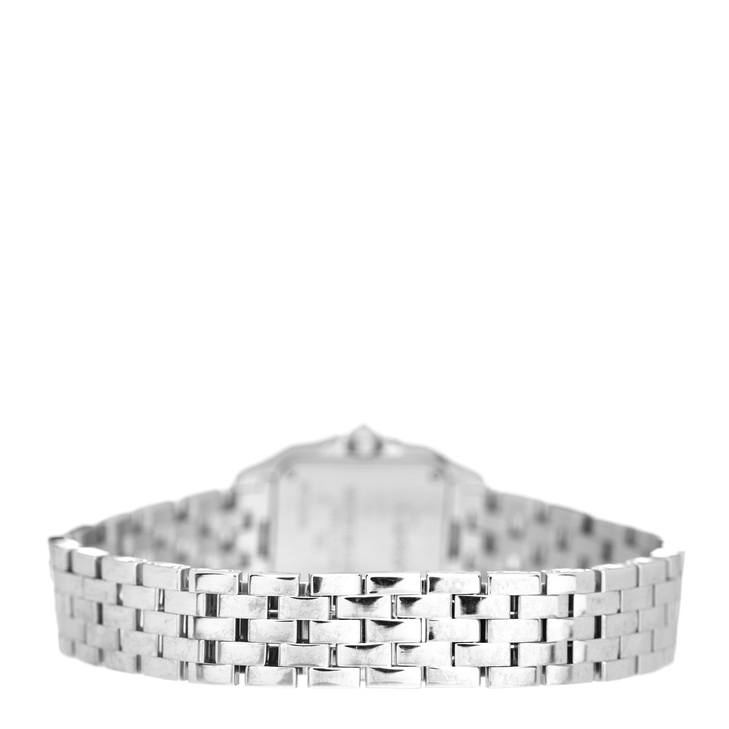 Cartier 18K White Gold Diamond 20mm Santos Demoiselle Quartz Watch 3 of 4