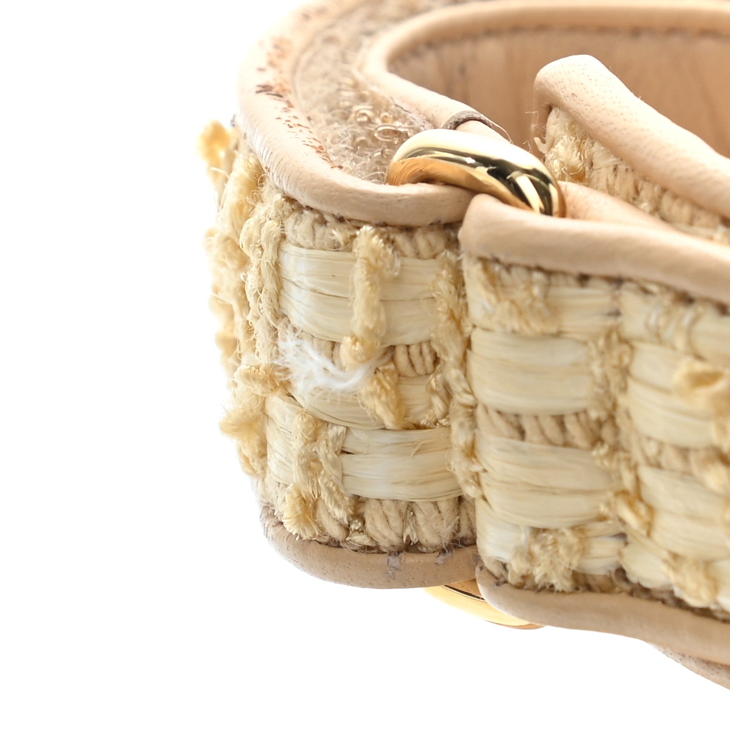Chanel Braided Fabric Velcro Dad Sandals 38.5 Beige 14 of 19