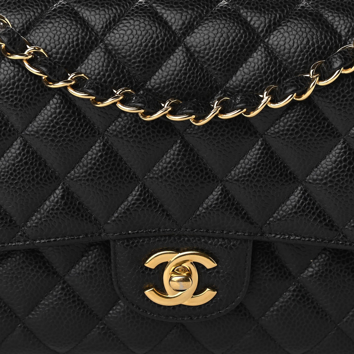 Chanel Caviar Quilted Medium Double Flap Black 8 of 12