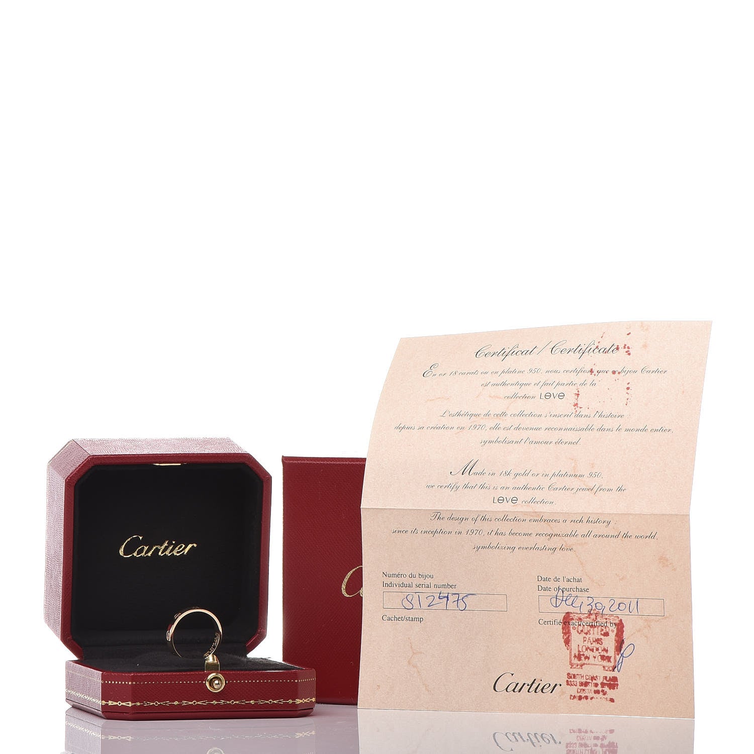 Cartier 18K Yellow Gold 3.5mm LOVE Wedding Band Ring 54 6.75 5 of 5