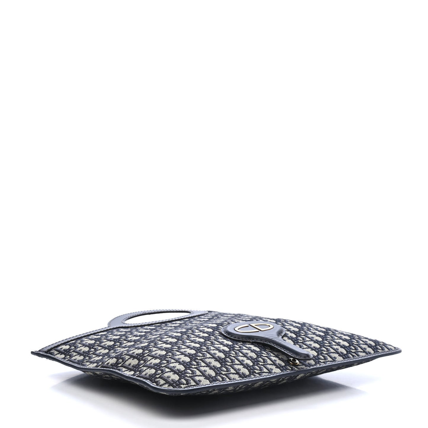 Oblique Fold Over Clutch Blue