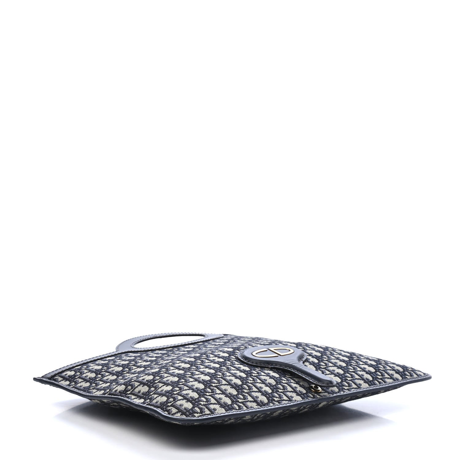 Christian Dior Oblique Fold Over Clutch Blue 4 of 9