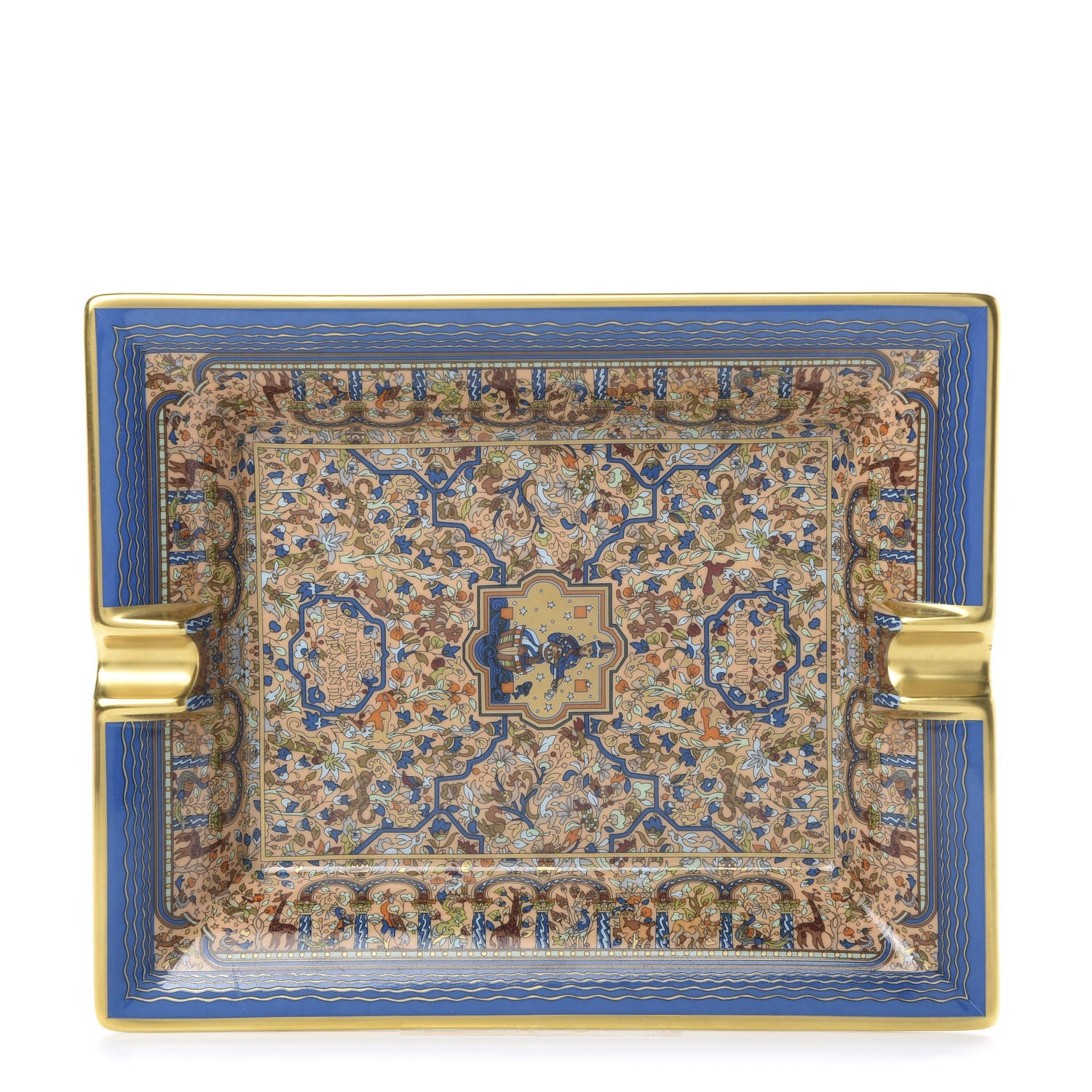 Hermes Porcelain Les Jardins D'Armenie Ashtray 1 of 7