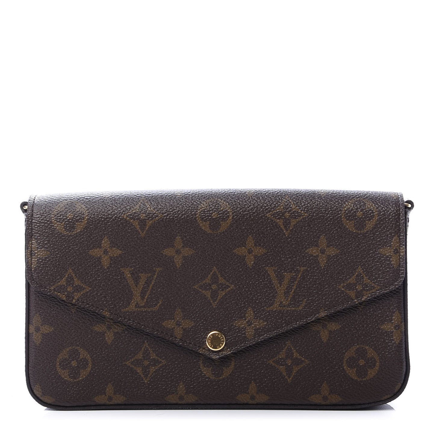 Monogram Pochette Felicie Chain Wallet Fuchsia