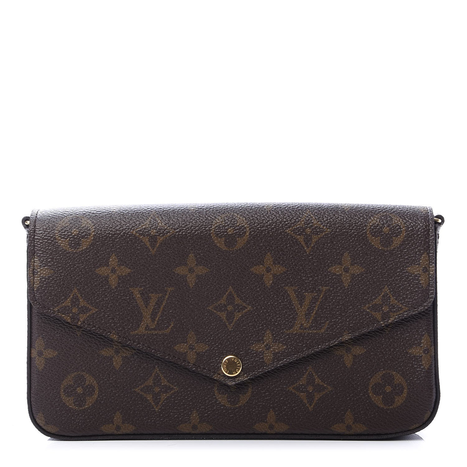 Louis Vuitton Monogram Pochette Felicie Chain Wallet Fuchsia 1 of 9