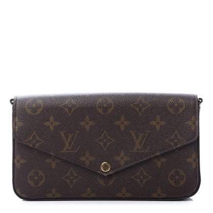 Louis Vuitton Monogram Pochette Felicie Chain Wallet Fuchsia 1 of 9