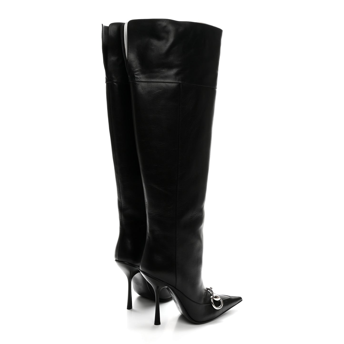 Nappa Boulevard Horsebit Knee High Boots 39 Black