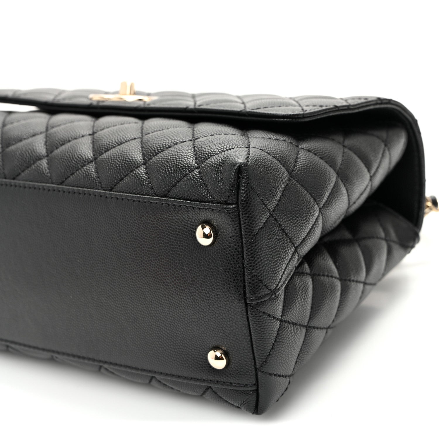 Chanel Caviar Quilted Small Coco Handle Flap Black 10 of 10