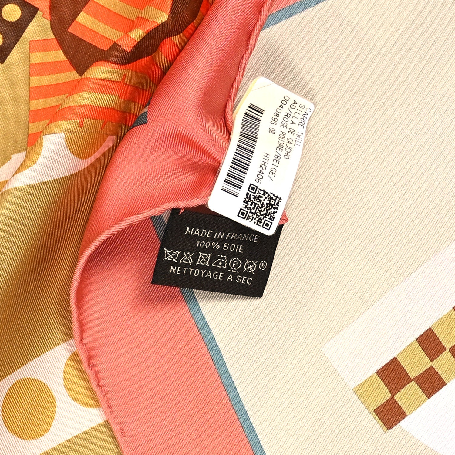 Hermes Silk Silla De Gaucho Scarf 90 Rose Poudre Beige Hermes Silk Silla De Gaucho Scarf 90 Rose Poudre Beige