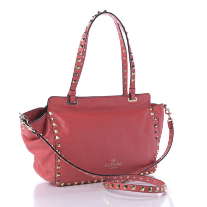 Valentino Garavani Vitello Small Rockstud Tote Pop Fuxia 3 of 8