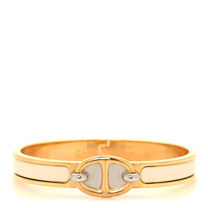 Hermes Enamel Mini Farandole Clic Chaine D'Ancre Bracelet Creme 1 of 5
