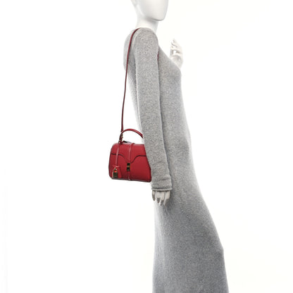 Celine Satinated Calfskin Mini 16 Top Handle Bag Raspberry 2 of 12