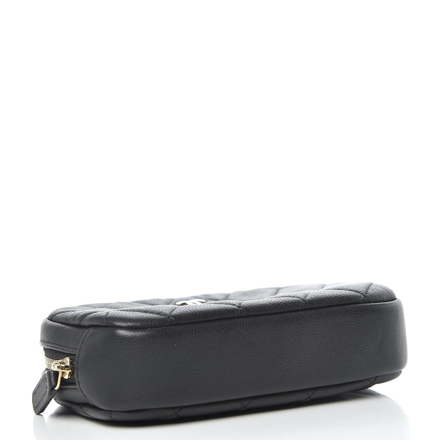 Chanel Caviar Quilted Small Curvy Pouch Cosmetic Case Black 4 of 10