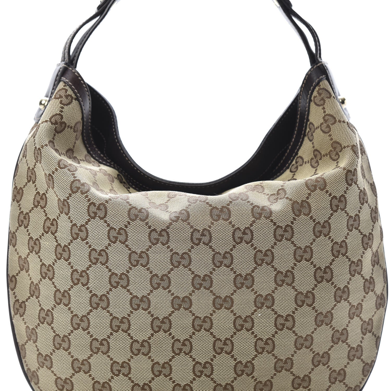 Gucci Monogram Medium Wave Hobo Dark Brown 8 of 11