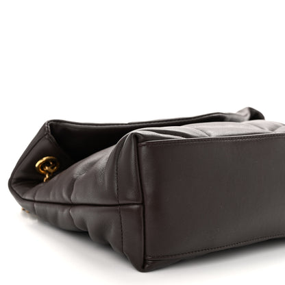 Saint Laurent Lambskin Quilted Small Loulou Puffer Monogram Chain Satchel Dark Ganache 8 of 10