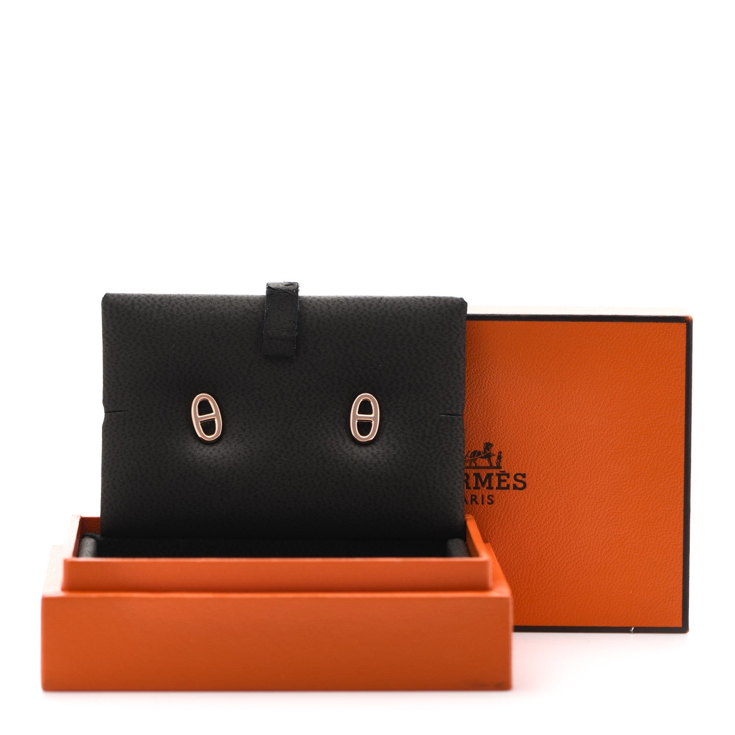 Hermes 18K Rose Gold TPM Farandole Stud Earrings 6 of 6