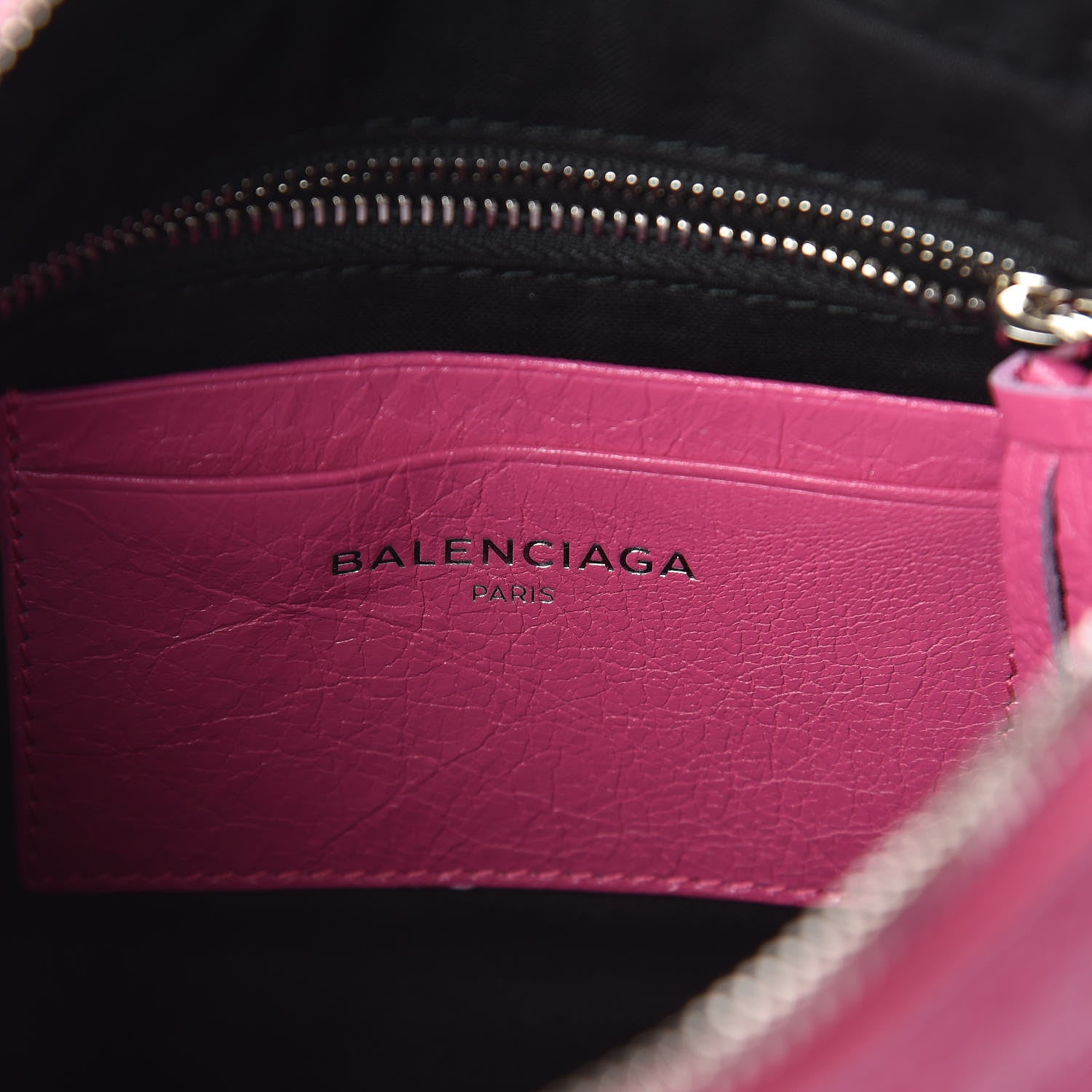 Balenciaga Agneau Arena Classic Silver Hardware Pouch With A Chain Crossbody Rose Flamingo 6 of 9