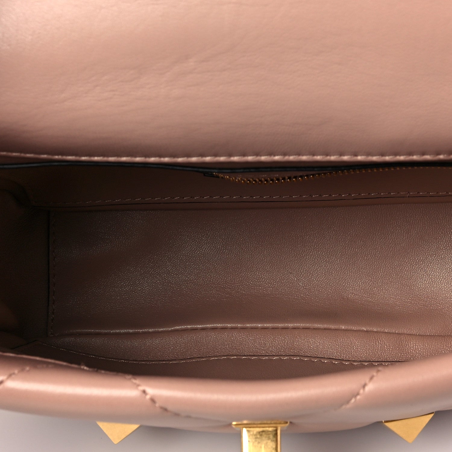 Valentino Garavani Nappa Medium Roman Stud Shoulder Bag Rose Cannelle 7 of 9