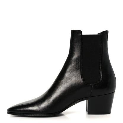 Saint Laurent Incrociato Muriel Vassili 60 Ankle Zip Boots 37.5 Black 1 of 10