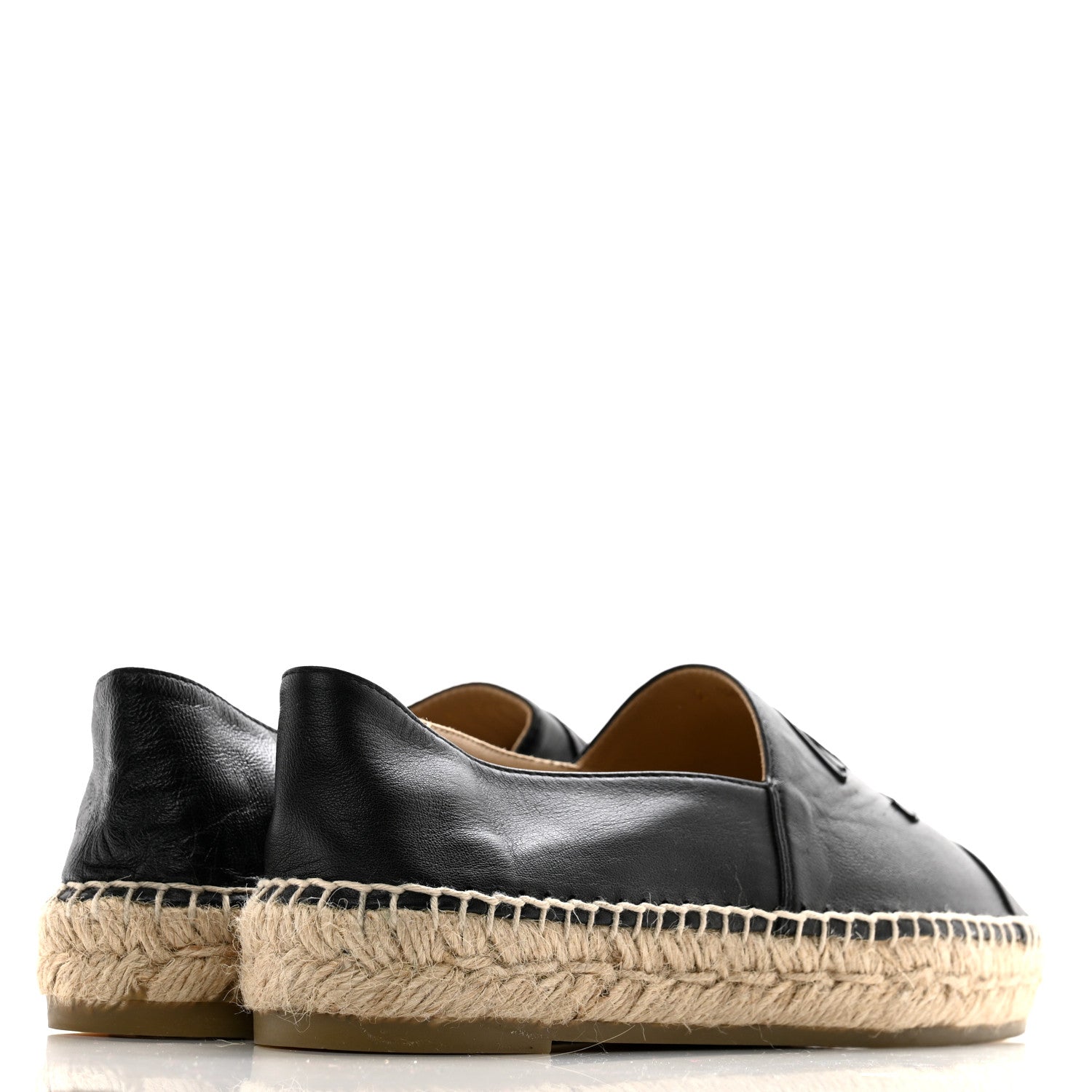 Chanel Lambskin CC Espadrilles 37 Black 4 of 10